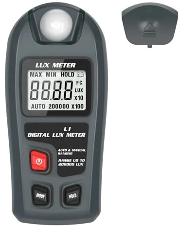 Ljusmätare, Luxmätare Digital Illuminometer 0200 000 Lux LCD-ficklamätare Lux/FC-mätare Sensorfotometer Luxmeter