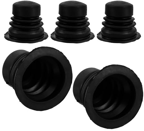 KONTONTY 5pcs Washing Machine Drain Hose Sealing Plugs Rubber Valve Core for Dual Tub Washer Drain Pipe Seal Water Outlet Stoppers Compatible Semi-Automatic Models