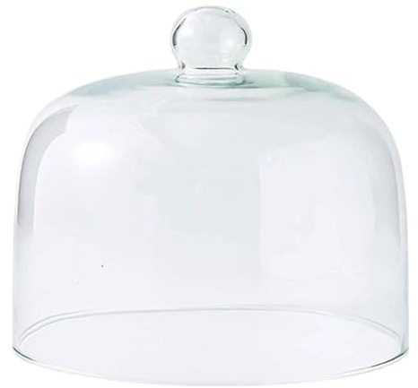 Cupola in Vetro per Torte, Coperchio Protettivo Antipolvere, Campana per Dolci, Ideale per Coprire Frutta, Dessert, Pasticcini e Snack, Per Cucine Domestiche, Feste, Panetterie, 18x21 Cm