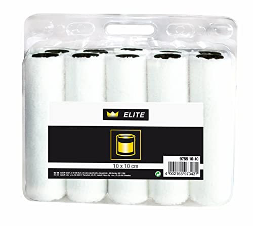 Mako ELITE Lackroller-Ersatzwalzen Hochwertig verarbeitete Textilfaser ca. 750 g/m² Polhöhe ca. 5 mm Kern Ø 15 mm 10 x 10 cm