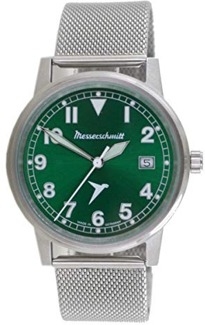 Messerschmitt Herrenuhr Fliegeruhr mit Milanaiseband ME-9673-02M