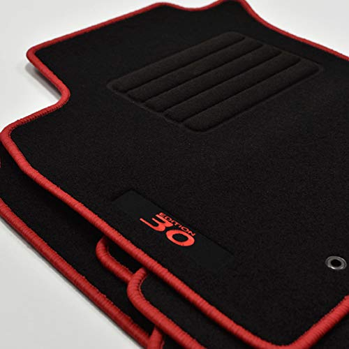 Mattenprofis Velours Logo Fußmatten für Hyundai i30 Typ PDE Schrägheck Kombi Fastback ab Bj. 2017 rot