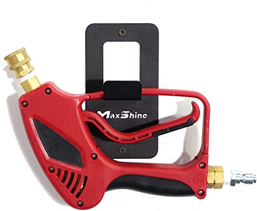 Maxshine Universal High Pressure Spray Gun Holder | Wall-Mounted Organizer Rack for Garage & Mobile Detailing | Durable Anti-Corrosive Metal Holder | Professional Car Wash & Auto Care Accessory