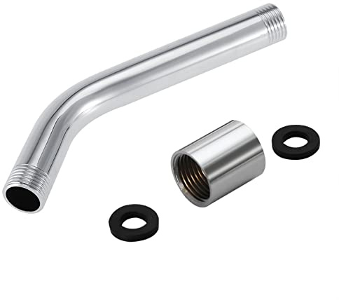 Duschkopf Verlängerungsrohr, G1/2 Gewinde Duschrohrverlängerung Edelstahl Duschkopf Verlängerungsarm Handbrause Verlängerung Rohr, für Handbrause Extender Badzubehör
