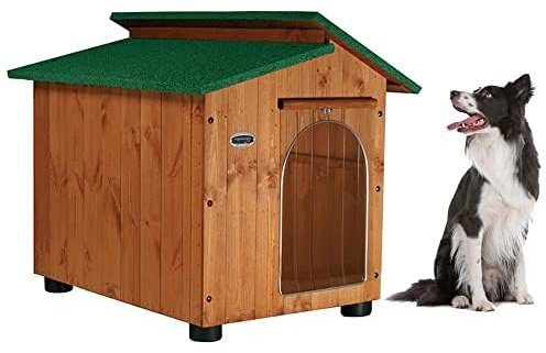 Hundehütten Hundehaus Hundehöhle Aus Massiv Holz Echtholz Geshenk THERMOVORHANG Made in Italy Mod. Alpi C - Setter 70x90xH80