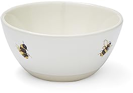Cooksmart Bumble Bees Ceramic Dip Bowls | British Designed, Sauce Serving, Snack Portions, Durable Stoneware, Food Safe, Easy Clean, Dining Table, Everyday Use