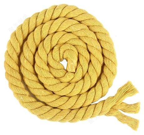Garten Schnur 5 Meter 15 mm gedrehtes Baumwollseil, bunt, for Handtasche, Heimdekoration, DIY, Textilzubehör, Rot, Gelb, Khaki, Rosa, Grün (Color : 15mm Yellow 5M)