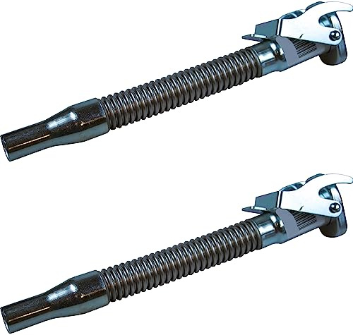 KOVA® 2x Flexibler Ausgießer für Metall-Benzinkanister, inklusive Dichtungsgummi, passend für 5, 10 und 20 Liter Kanister, Ideal für PKW, LKW, Motorrad, Traktor, Boot