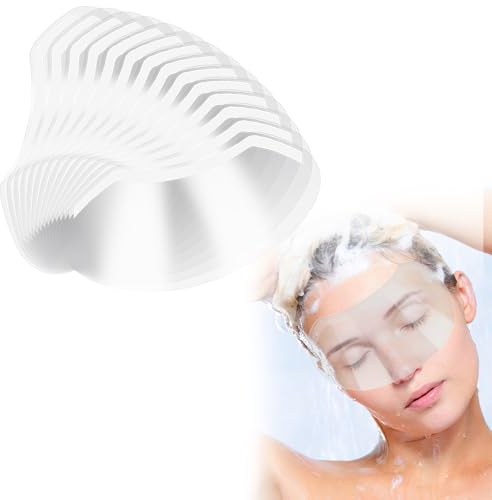 Prasacco 50 Stück Duschvisier, Transparent Weich Visier PET Augenschutz Haare Waschen Dusch-Gesichtsschutz Wimpernschutz für Barber Hair Salon Haar Schneiden Färbung Shampoo-Augenschutz