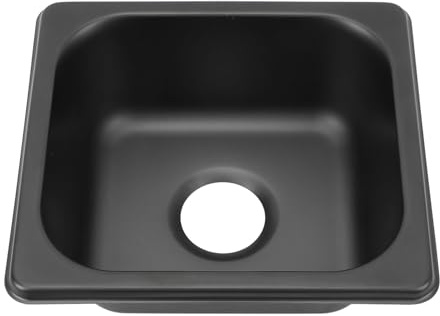 Évier de Cuisine pour Camping-car, 175 X 160 X 70 Mm, Grande capacité, Noir, Simple, avec Drainage Efficace, Installation Intégrée, évier à Barre en Acier Inoxydable pour
