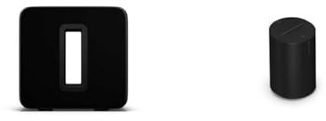 Sonos Sub, schwarz – Leistungsstarker WLAN Subwoofer & Era 100. Eine Ikone, neu gemastert. Akustik der nächsten Generation Bluetooth®.(Schwarz)