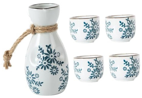 Garneck 1satz Keramisches Sake Set Mit Sake Kettle Und Weinbechern Traditionelles Design Bunten Farben Für Teehäuser Restaurants Und Private Feiern