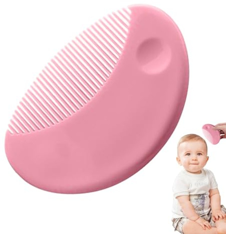 Nyfödd hårborste, babyhårborste - nyfödd rund tandborste, tvättbar duschhårborste, babyborste, bekväm för nyfödda