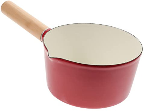 Cabilock Sartén de Nieve Esmaltada Olla para Leche Antiadherente para Cocinar Comida para Bebés Cacerola Pequeña de Cocina