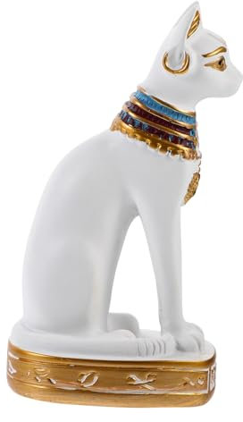 Supvox Einzigartige Ägyptische Katzenstatue Katzenfigur Aus Kunstharz Für Zuhause Büro Dekoration Bastelgeschenk