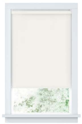 LEVOLOR Basics Cordless Fabric Roller Shade, Easy to Install Blackout Shades for Windows, Neutral White, Fits up to 27” Width and 72” Length, Home Solution for Any Space or Room Decor