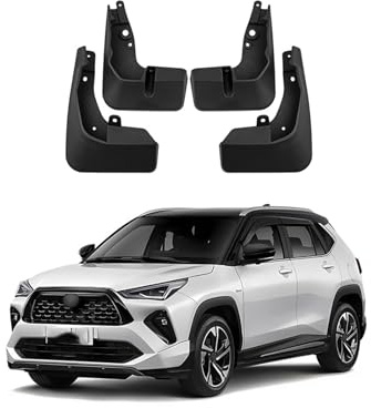 YLOXFW Auto Paraspruzzi Anteriori e Posteriori Guardie Splash Parafango per Yaris Cross GR 2023-2025 Dedicato Flap Parafanghi Protezione Set Modellati Car Accessori,Send 1 Car Wash Towel