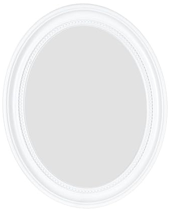 Funerom 50.8 x 40.6 cm White Oval Bathroom Mirror Bedroom Mirror Wall Mirror