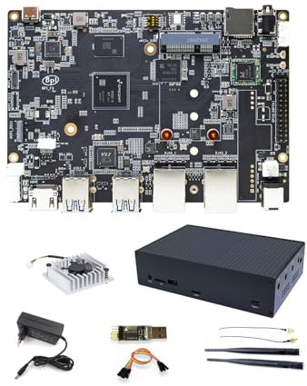 Banana Pi BPI-F3 8-Core RISC-V K1 Chip SBC, 2.0TOPS AI Performance CPU Single Board Computer, for NAS Netzwerkspeicher und Laptop Alternativen (mit Metallgehäuse, 4GB LPDDR4 16GB eMMC)