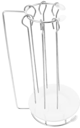 TOPPERFUN Support à Brochettes Suspendu Pour Barbecue Acier Inoxydable Avec Aiguilles Pour Barbecue Et Support Pour Aliments