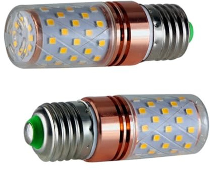 YXJX low voltage bulbs, Lampadina a LED a forma di mais da 2 pezzi, AC/DC12V/24V-36V/24V-60V, E27/E14/B22, faretto a candela LED da 12 W, lampada for la casa(White E27,Dc 24v-60v)