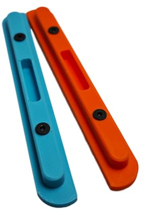 paneles laterales para Switch 2, cubierta protectora de contactos laterales, protectores contra arañazos, protectores de goma, cubierta para el punto de conexión del mango para Switch 2 (Azul-Naranja)