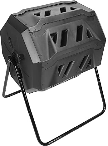 Luocute Outdoor Composter, 160L Large Capacity Outdoor Rotating Compost Tumbler Bin for Garden Kitchen and Yard Waste, Composting Tumblers Compost Bin, 28.35x36.61in