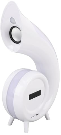 Denash Luz de Altavoz Inteligente de Escritorio, Lámpara en Forma de Concha con Música BT y Despertador, Luz RGB para Hogar y Oficina
