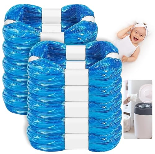 10 Recharge Poubelle a Couche, Sac Poubelle Couche Grande Capacité, Bebe Recharge Sac Poubelle Couche Compatible avec Tommee Tippee, Angelcare