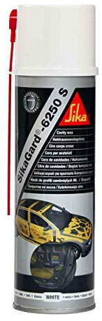 SIKA - Protection anti-corrosion automobile - Sikagard 6250 S Blanc - Cire pour corps creux - Réparation - Protection - Imperméabilisation - Aérosol - 500ml