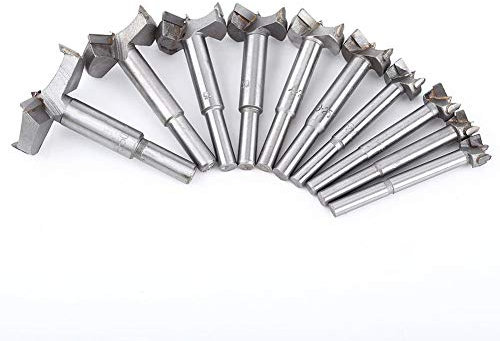 Juego de Brocas Forstner, Akozon 10pcs 14-50mm Herramienta de Corte de Agujero de Carpintería de Madera Plana plana
