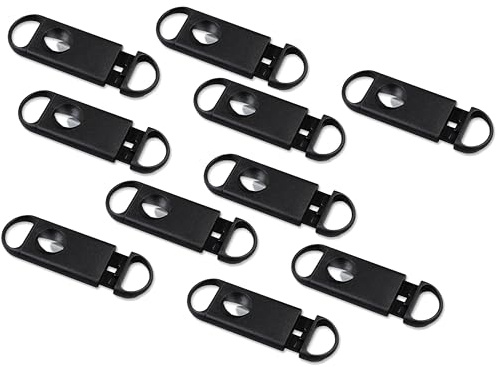 Prestige Import Group V-Cut Cigar Cutter - Cuts up to 54 Ring Gauge - ABS Plastic Body with Stainless Steel Blade - 10 Pieces