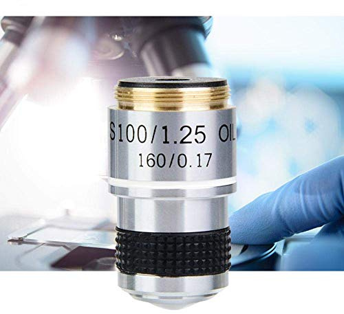Vogueing Werkzeug Mikroskop Objektiv Objektiv Objektiv mit gerändeltem Ring für Biologisches Mikroskop 185, 100X, 4260