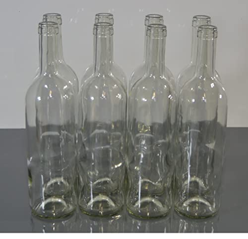 Weinflasche 750 ml Glasflasche Leere Flasche Likör ohne/mit Korken Wein (16 STK. ohne Korken, Weiß)