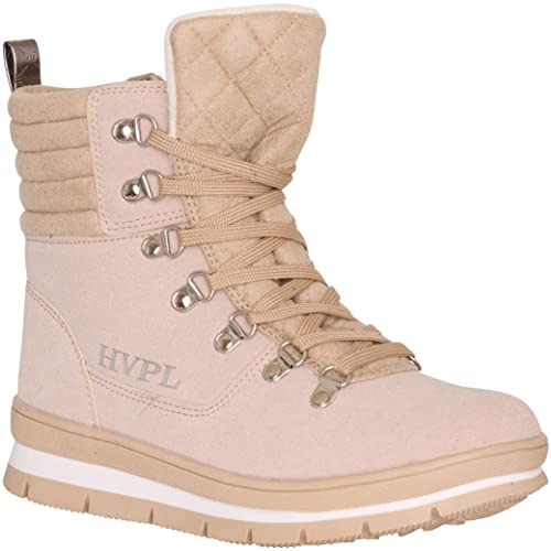 HV Polo Boots Louise Camel modischer Stiefel mit gesteppter Oberseite