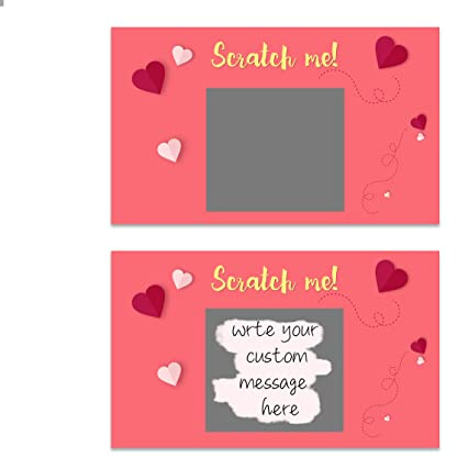 Scratch Valentines Day Card, Love Coupons, Love Note Scratch Off Cards, 20 Pieces Valentine's Day Anniversary Greeting Card, DIY Valentines, Romantic Gifts for Husband, Wife, Lovers, Kids(A10)