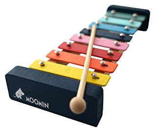Barbo Toys - Mumin Xylophon aus Holz - Montessori Spielzeug ab 3 Jahre - Moomin Spielzeug - Musikalische Spielzeuge für Babies - Spaß & Spielen mit Holzxylophon - Buntes Spielzeug aus Mumins