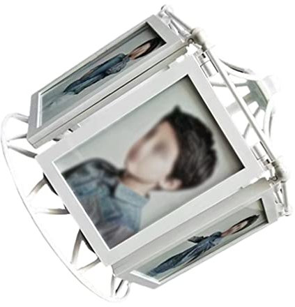 Beavorty Cornice Per Foto Girevole Forma Di Ruota Panoramica Cornice Portafoto Musicale Da Rotazione Manuale Gradi Base Robusta Regalo Per Famiglia e Amici