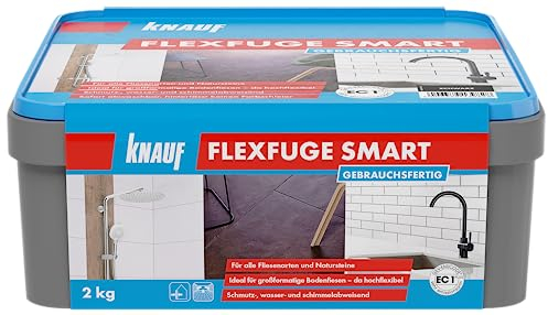 Knauf Flexfuge Smart 2 kg Schwarz, Gebrauchsfertige Fugenmasse für alle Fliesenarten