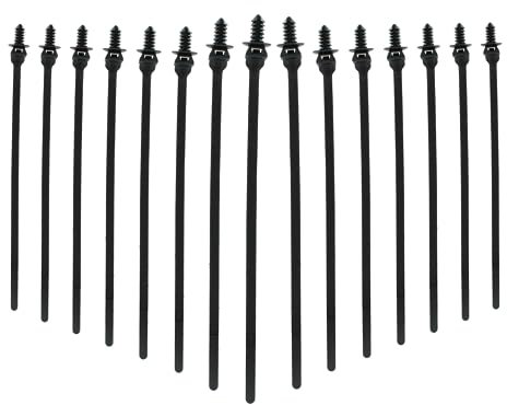 Hitefu 80PCS Nylon Push Mount Cable Zip Ties, Black Wire Ties Cord Management Ties, Heavy Duty Push Mount Self Locking Zip Ties Cable Straps, 8.3x0.18