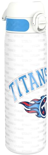 Ion8 NFL Tennessee Titans Acciaio Leggera, 600ml/20oz, Non Isolata, A Tenuta Stagna, Facile Da Aprire, Chiusura Sicura, Lavabile In Lavastoviglie, Coperchio A Scatto, Adatta Ai Portabicchieri