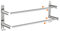 DAGORD Toallero de Pared Retráctil para Baño en Acero Inoxidable - 43-75 cm, 2 Barras, Plata Brillante Con Ganchos - 2 Métodos de Instalación para Baño y Cocina