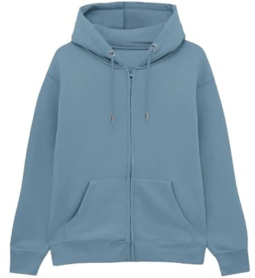 Niscioma Felpa con Cappuccio e Zip Leggera Uomo - Giacca Sottile in Cotone da Esterno con Tasche, Cerniera Intera e Cappuccio - Abbigliamento Sportivo Autunnale e Invernale