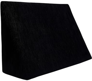 Molten Creek® Bed Wedge Pillow Cushion, Neck, Back Acid Reflux Flex, Orthopedic Support Cushion, Foam Fill, Removable Washable Cover, Comfortable and Supportive (Black)