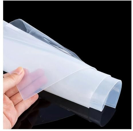 LEFTART Klare transparente Silikonkautschukplattenmatte, hochtemperaturbeständige Dichtung, for Hausgartenzubehör(500x500x0.4mm)