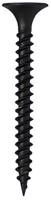 HSI HS SBS FG Schnellbauschrauben mit Feingewinde 3,9x35 mm 200 Stk. - Schwarz phosphatierte Senkkopfschrauben für Gipsplatten und Holzkonstruktionen, Rigipsschrauben