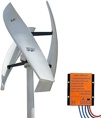 KX-ENERGIE Turbina Eólica Verticales 1000W 12V Aerogenerador Generador de Turbina de Viento 3 Palas de energía Alternativa Kit Completo,con controlador de carga MPPT (12, Voltios)