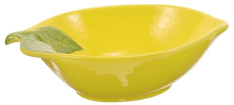 PAMINGONO Keramik Schüssel Zitrone Geformt Salat Schüssel Dessert Servieren Nette Küchengeschirr