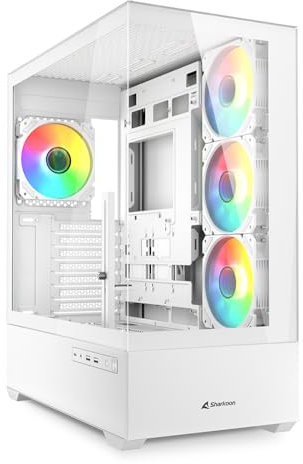 Sharkoon AK6 RGB PC Gehäuse, ATX, Weiß