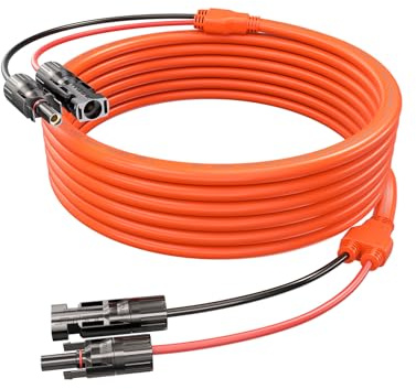 Tonton 9 Meter Solarkabel 6mm² mit Solarstecker, 10AWG Verlängerungskabel für Solaranlagen, Photovoltaik Kabel mit Stecker, Solarleitung Verlängerungskabel PV-Kabel für Solarpanels (6mm²9M)